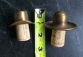 Vintage brass bottle toppers shaped as hats