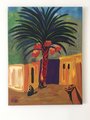 Rural Spaces: a Mediterranean Village, original acrylic painting on canvas