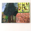 BOTANICAL COMPOSITION -- Original artwork, acrylic on canvas