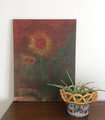 SUNFLOWERS at SUNSET: Original artwork, acrylic on canvas