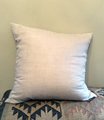 Two cool large decorative pillows in linen and blue with 2 ties closure