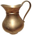 Beautifully ETCHED vintage BRASS PITCHER
