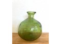 Green glass bottle vase