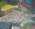 PECES (fish) no. 3 -- Original fine art, acrylic on canvas