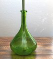 Green glass vase