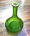 Green glass vase