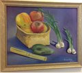 Original painting -- Still life on blue