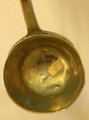 Vintage Solid Brass 2.5 Cup Ladle With Brass Handle Curved Bottom