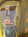 Original art: WOMAN with SUNGLASSES, acrylic on canvas