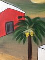 PALMS VILLAGE - Original fine art, Acrylic Painting on Canvas