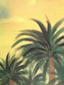Palm Trees on the Beach, original acrylic painting on canvas