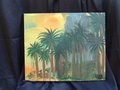 Palm Trees on the Beach, original acrylic painting on canvas