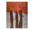 Three Oak Trees, Original fine art, Acrylic Painting on Canvas