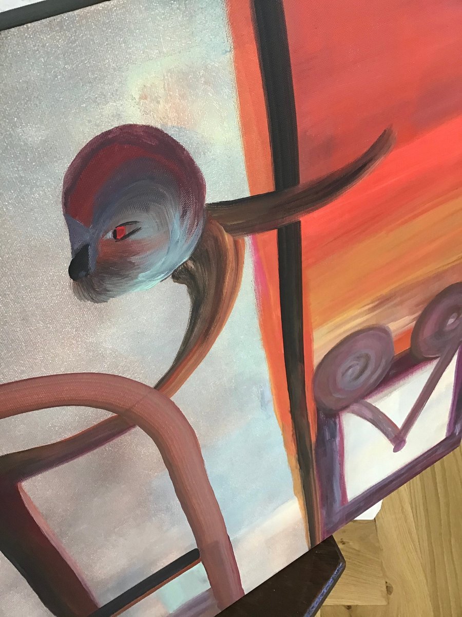 Monkey Business, original abstract acrylic painting on canvas