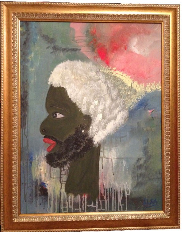 PORTRAIT of a Man with Beard - Original fine art, Acrylic Painting on Canvas