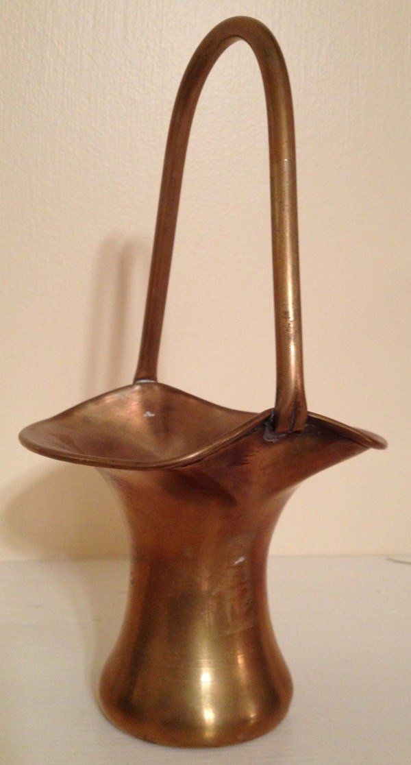 BRASS FLOWER BASKET