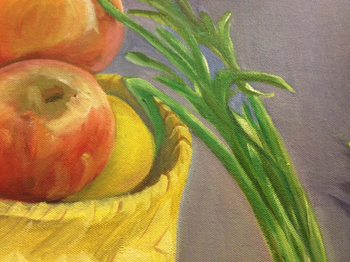 Original painting -- Still life on blue