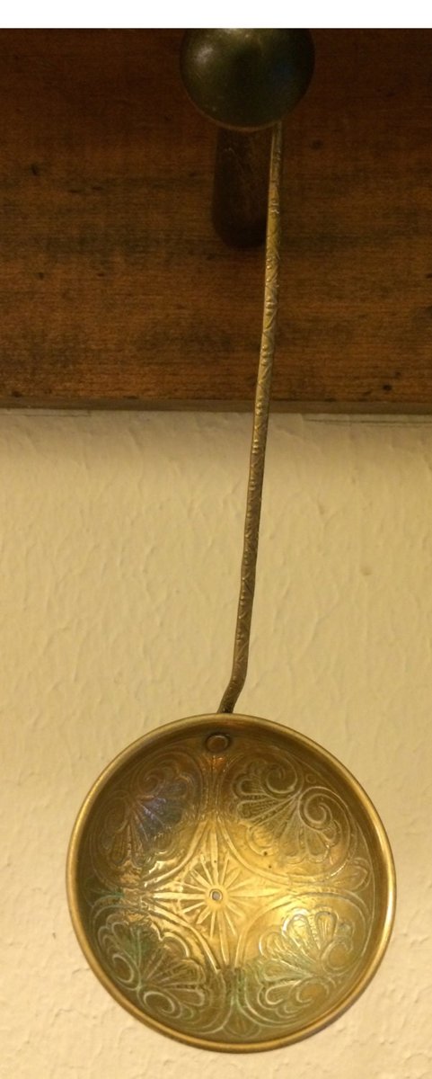 Antique moorish brass ladle