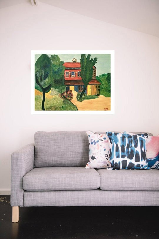 Old Family Home, original acrylic painting on canvas