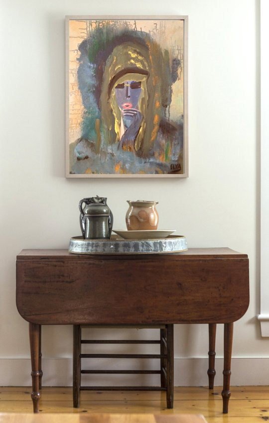 Original art: WOMAN with SUNGLASSES, acrylic on canvas