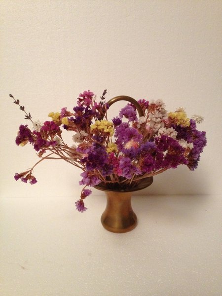 BRASS FLOWER BASKET