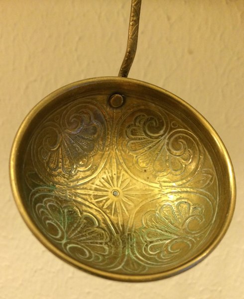 Antique moorish brass ladle