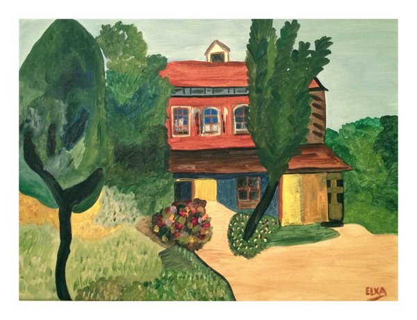 Old Family Home, original acrylic painting on canvas
